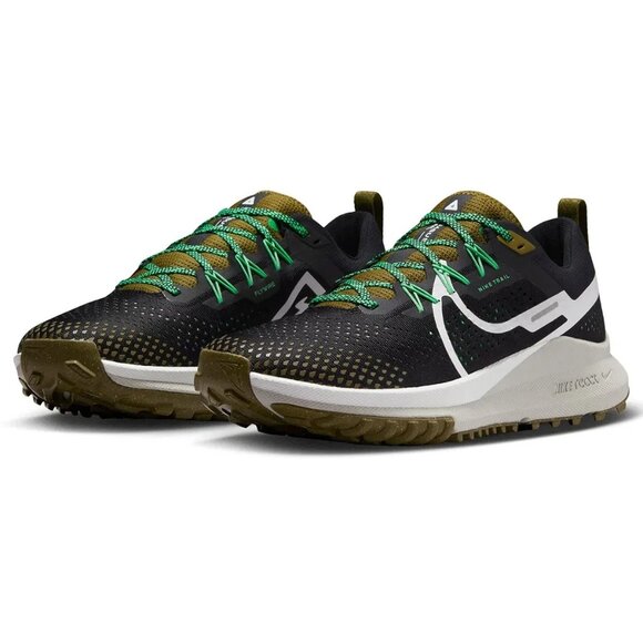 Nike React Pegasus Trail 4 Men Running Shoe Black Green DJ6158-006 NEW - Picture 3 of 8